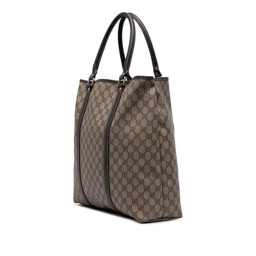 Gucci GG Supreme Joy Vertical Tote Brown Canvas Good condition - Back View