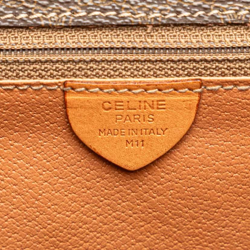 Celine Macadam Coated Canvas Crossbody Brown Canvas Good condition - Box View