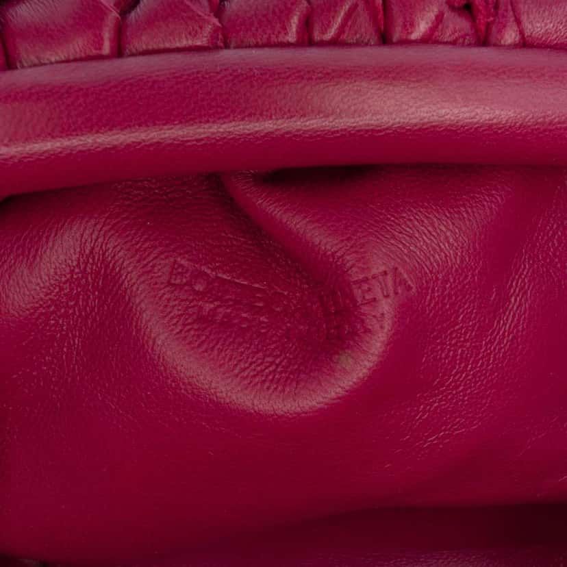 Bottega Veneta Nappa Intrecciato The Mini Pouch Crossbody Pink Leather Good condition - Box View