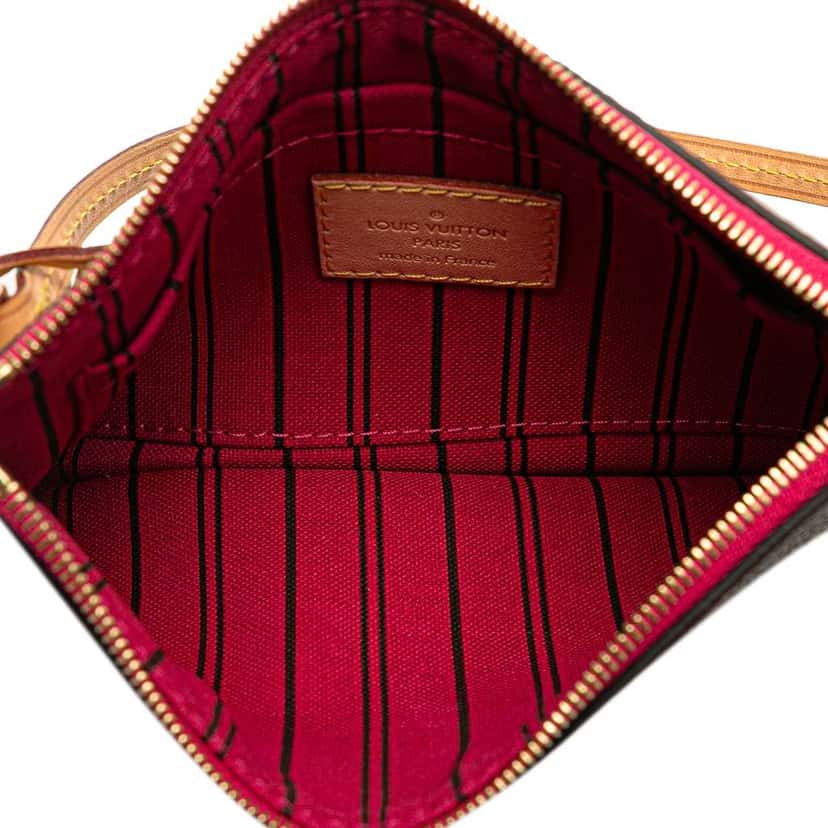 Louis Vuitton Monogram Neverfull Pouch Brown Canvas Good condition - Model View