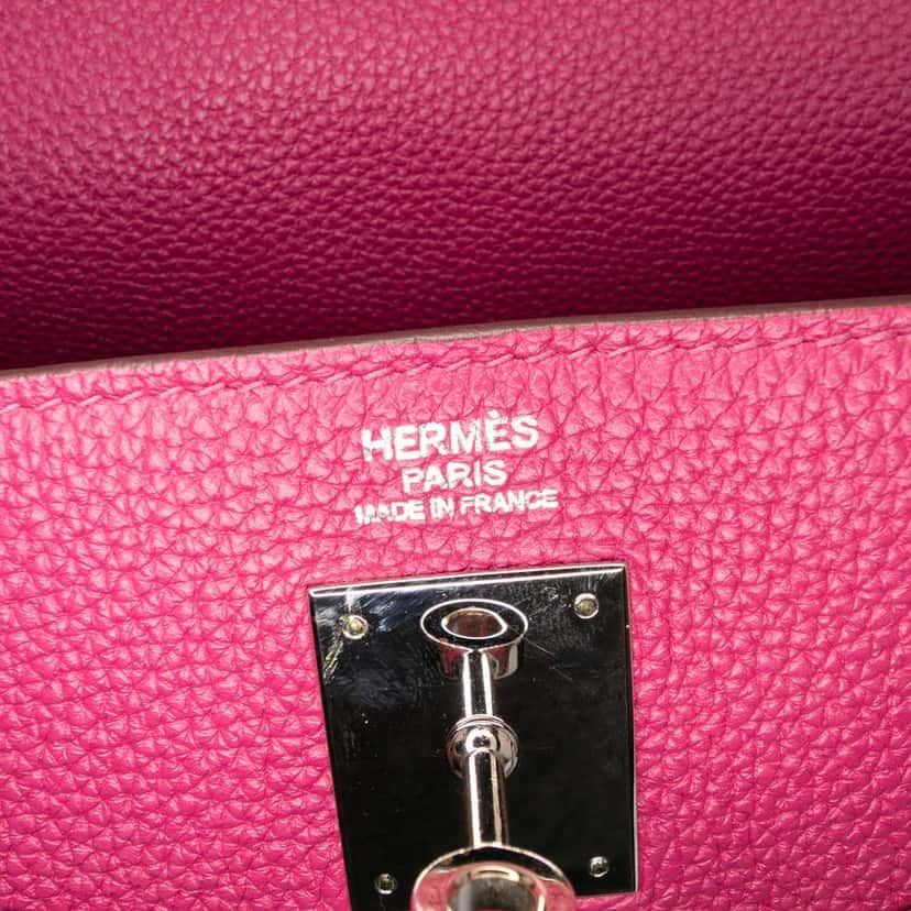 Hermès Togo Kelly II Retourne 32 Purple Leather Good condition - Box View