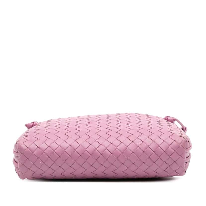 Bottega Veneta Nappa Intrecciato Nodini Crossbody Pink Leather Good condition - Inside View
