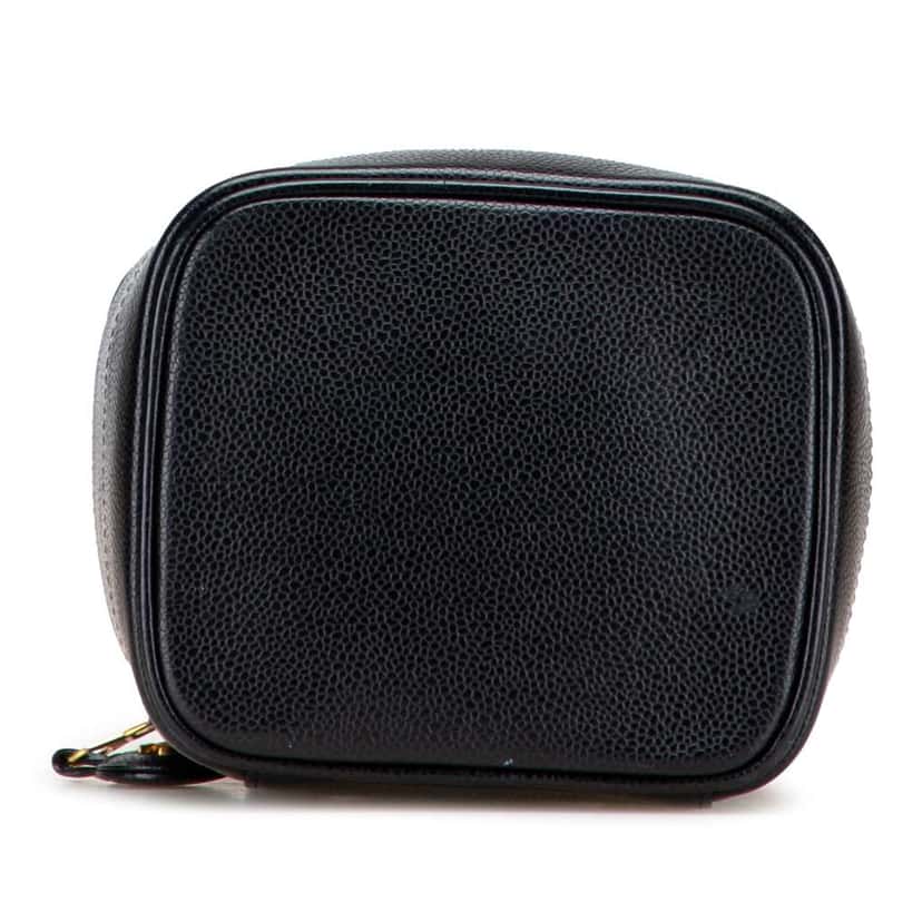 Chanel CC Caviar Vanity Bag Black Leather Good condition - Inside View