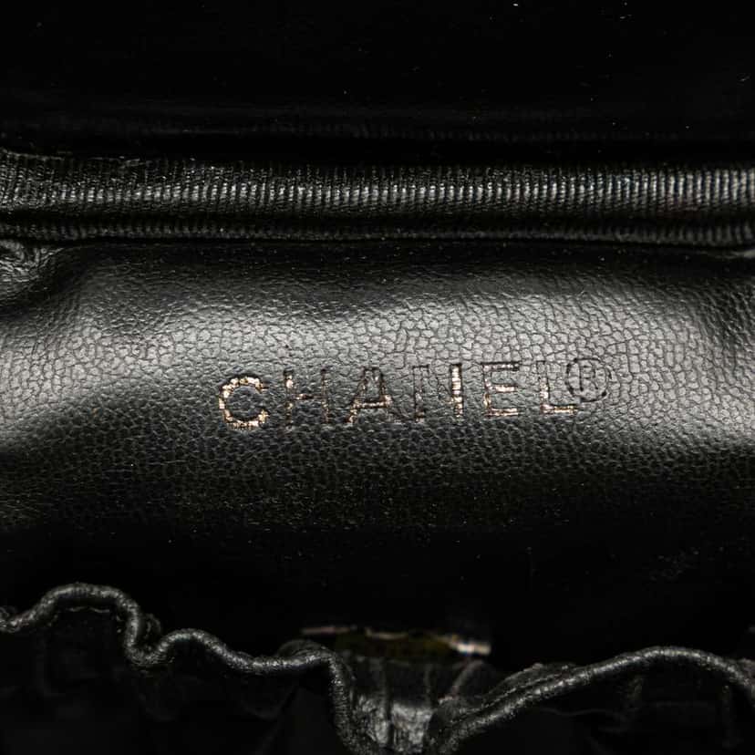 Chanel CC Caviar Vanity Bag Black Leather Good condition - Box View