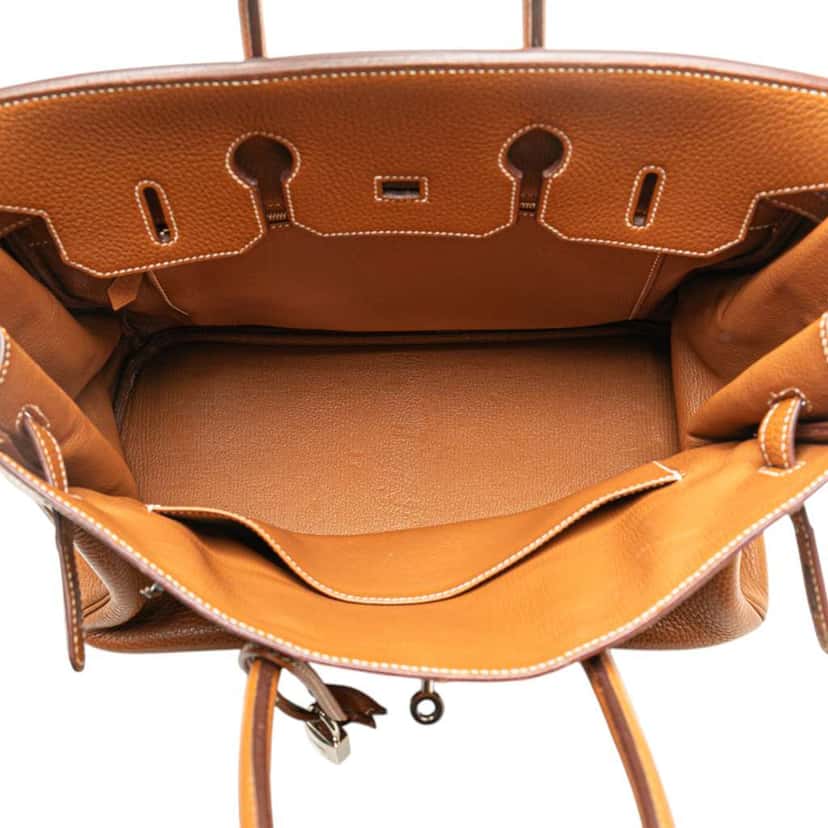 Hermès Clemence Birkin Retourne 35 Brown Leather Good condition - Model View