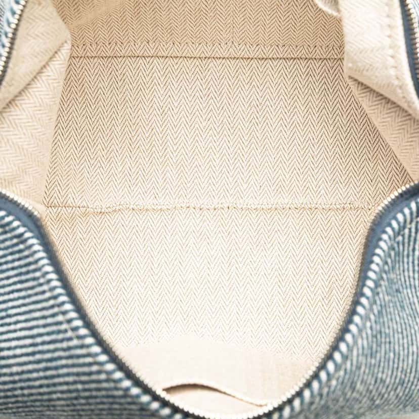 Hermès Small Wool Bride A Brac H Natte Case Blue Wool Good condition - Model View