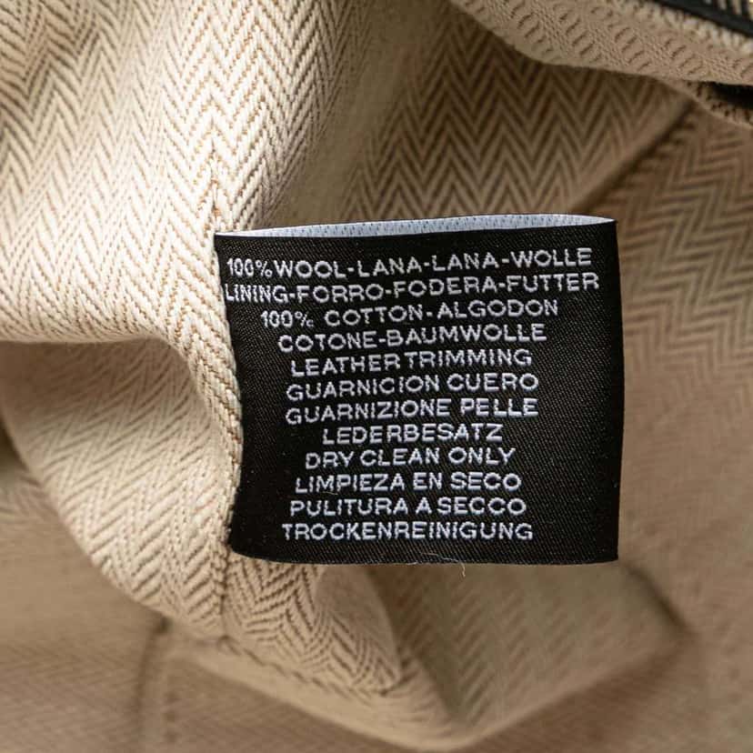 Hermès Small Wool Bride A Brac H Natte Case Blue Wool Good condition - Box View