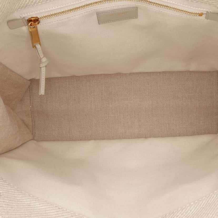 Saint Laurent Small Canvas Rive Gauche Tote Brown Canvas Good condition - Model View