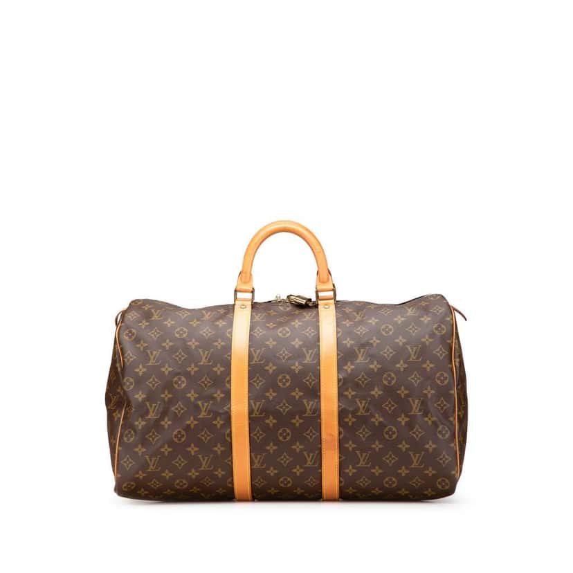Louis Vuitton Monogram Keepall 50 Brown Canvas Good condition - Front View