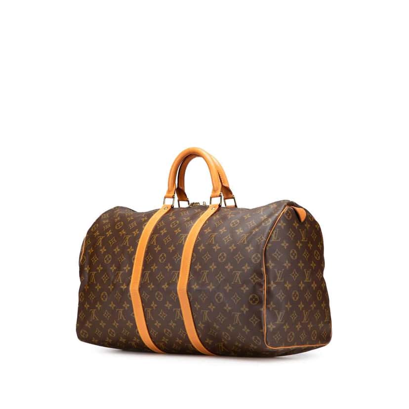 Louis Vuitton Monogram Keepall 50 Brown Canvas Good condition - Back View