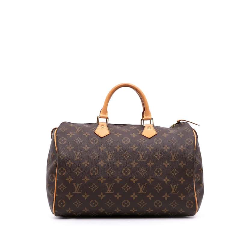 Louis Vuitton Monogram Speedy 35 Brown Canvas Good condition - Front View