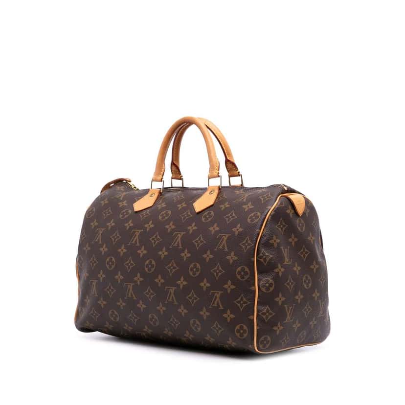 Louis Vuitton Monogram Speedy 35 Brown Canvas Good condition - Back View