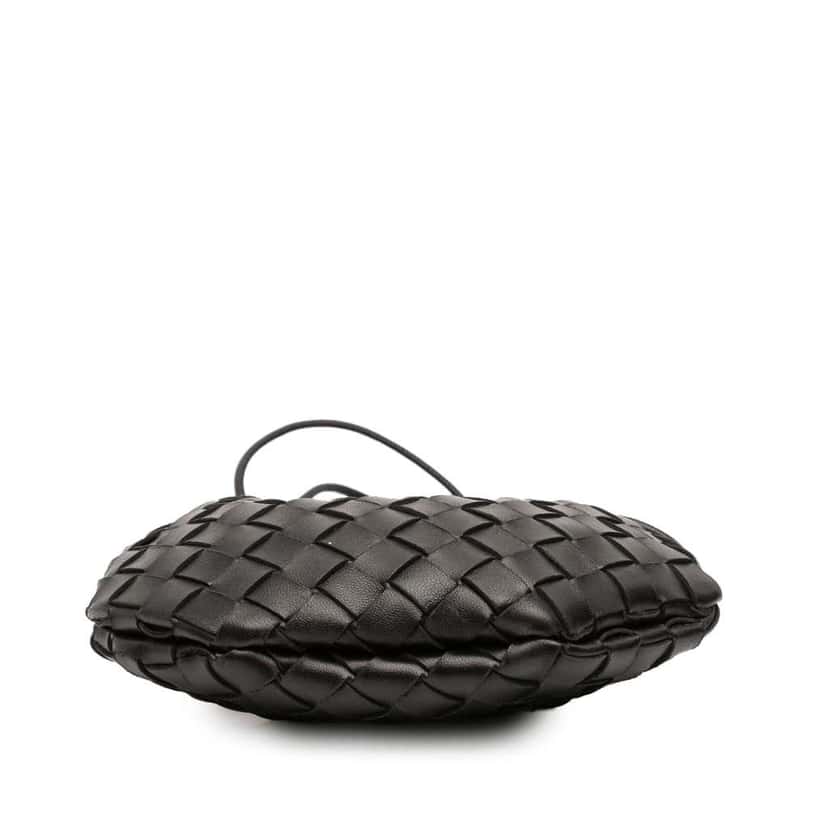 Bottega Veneta Baby Lambskin Intrecciato Sardine Black Leather Good condition - Inside View