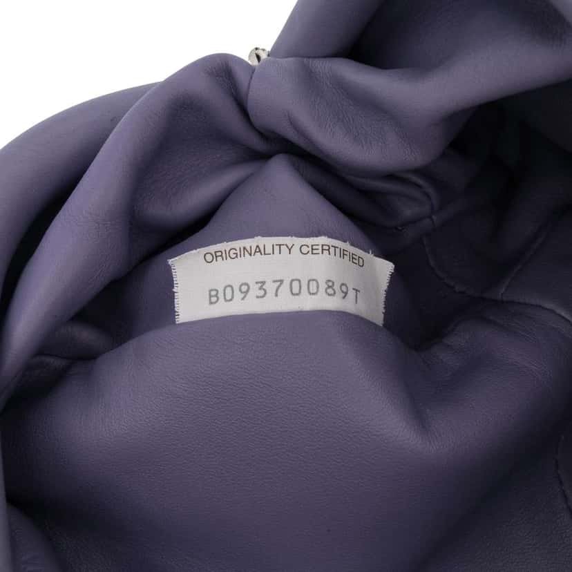 Bottega Veneta Lambskin The Mini Pouch Crossbody Purple Leather Very good condition - Box View