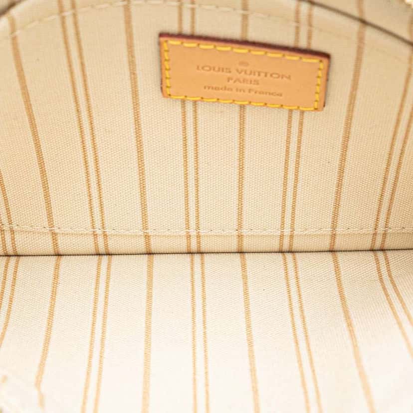 Louis Vuitton Damier Azur Neverfull MM Pouch White Canvas Good condition - Model View