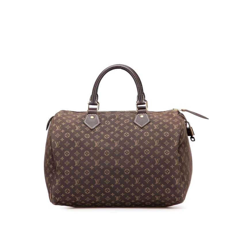 Louis Vuitton Monogram Mini Lin Speedy 30 Brown Canvas Good condition - Front View