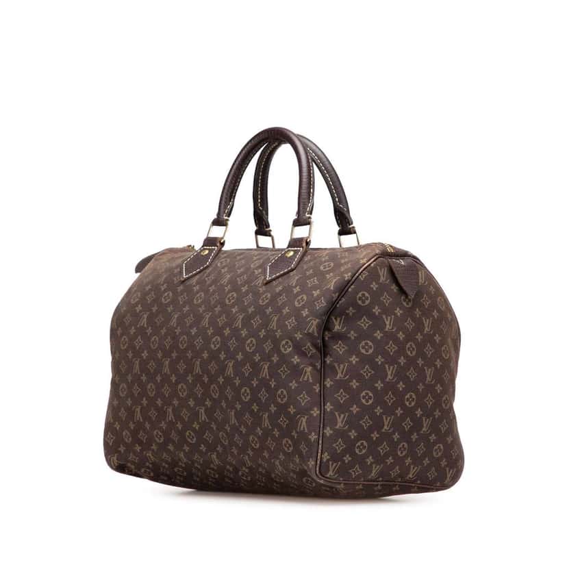 Louis Vuitton Monogram Mini Lin Speedy 30 Brown Canvas Good condition - Back View