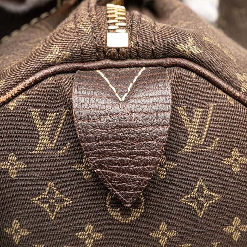 Louis Vuitton Monogram Mini Lin Speedy 30 Brown Canvas Good condition - Box View