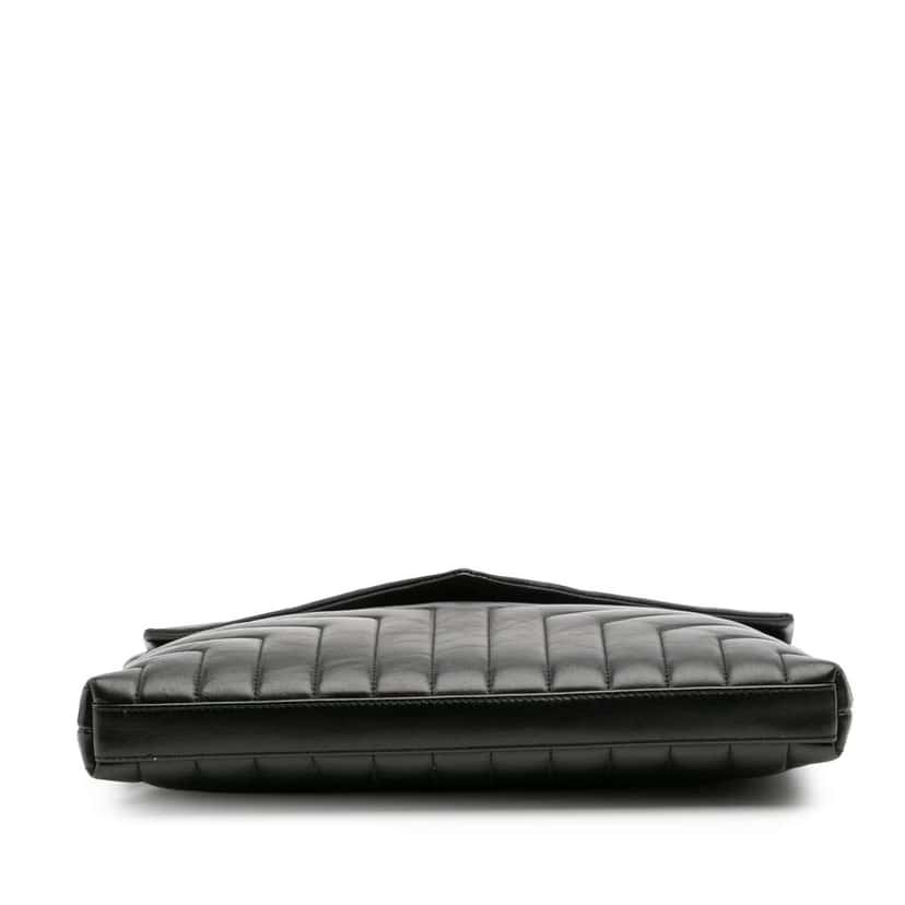 Saint Laurent Matelasse Calfskin Monogram LouLou Document Clutch Black Leather Good condition - Inside View
