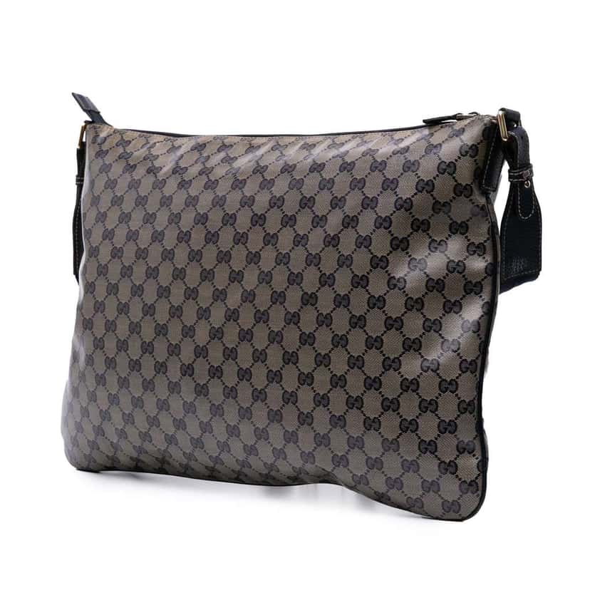 Gucci GG Crystal Crossbody Brown Canvas Good condition - Back View