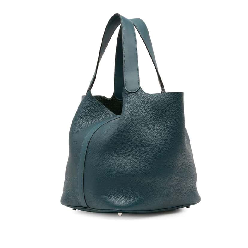 Hermès Clemence Picotin Lock 26 Blue Leather Good condition - Back View