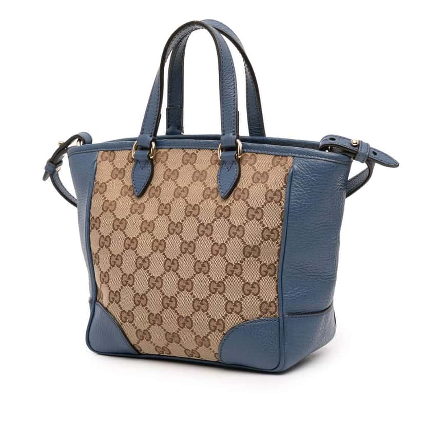 Gucci Small GG Canvas Bree Satchel Brown Canvas Good condition - Back View