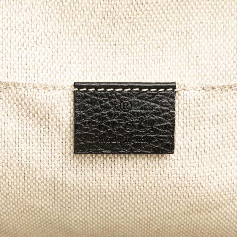 Gucci Pebbled Calfskin Soho Chain Backpack Black Leather Good condition - Box View