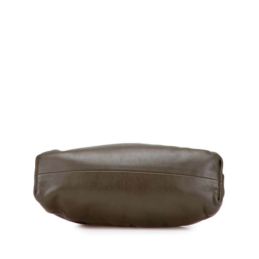 Bottega Veneta Lambskin The Mini Pouch Crossbody Brown Leather Fair condition - Inside View