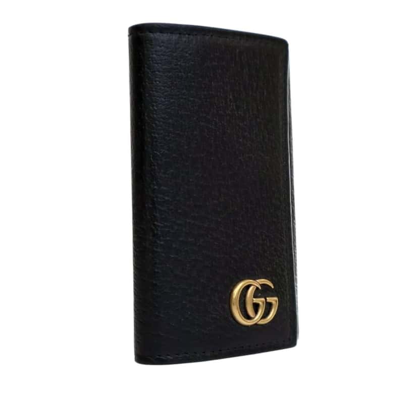 Gucci GG Marmont Leather Key Case Black Leather Good condition - Back View