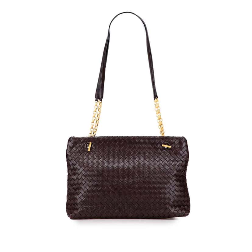Bottega Veneta Nappa Intrecciato Tote Brown Leather Good condition - Front View