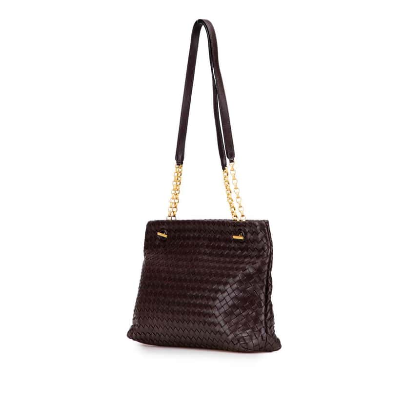 Bottega Veneta Nappa Intrecciato Tote Brown Leather Good condition - Back View