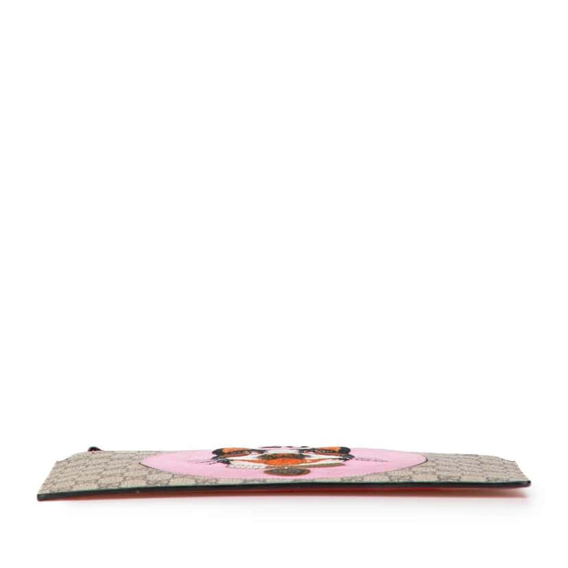 Gucci GG Supreme Bosco Clutch Brown Canvas Good condition - Inside View
