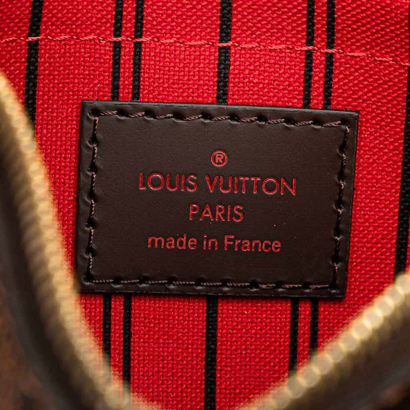 Louis Vuitton Damier Ebene Neverfull PM Pouch Brown Canvas Good condition - Box View