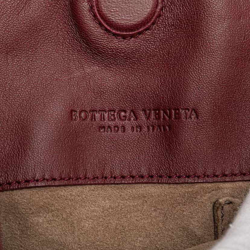 Bottega Veneta Small Nappa Intrecciato Campana Hobo Red Leather Good condition - Box View