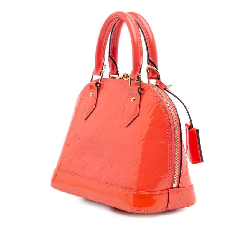 Louis Vuitton Monogram Vernis Alma BB Red Leather Good condition - Back View