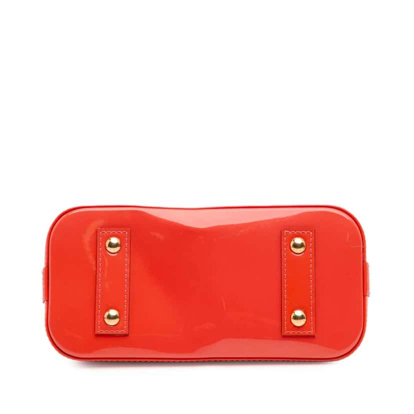 Louis Vuitton Monogram Vernis Alma BB Red Leather Good condition - Inside View