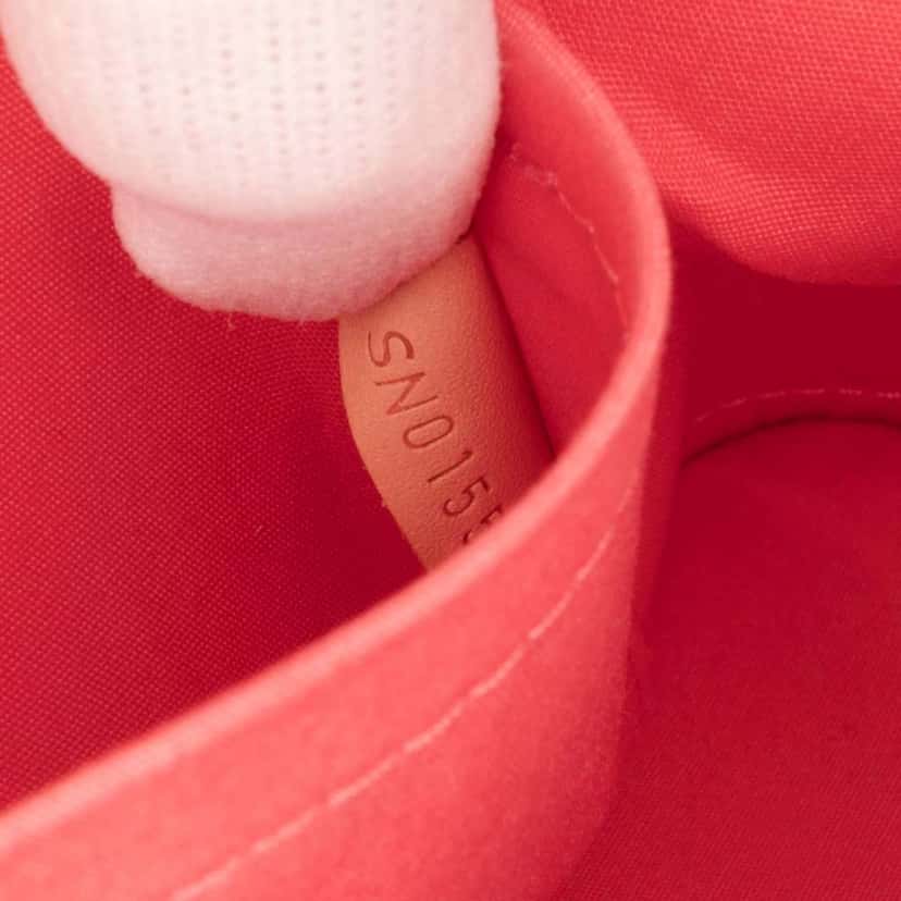Louis Vuitton Monogram Vernis Alma BB Red Leather Good condition - Box View