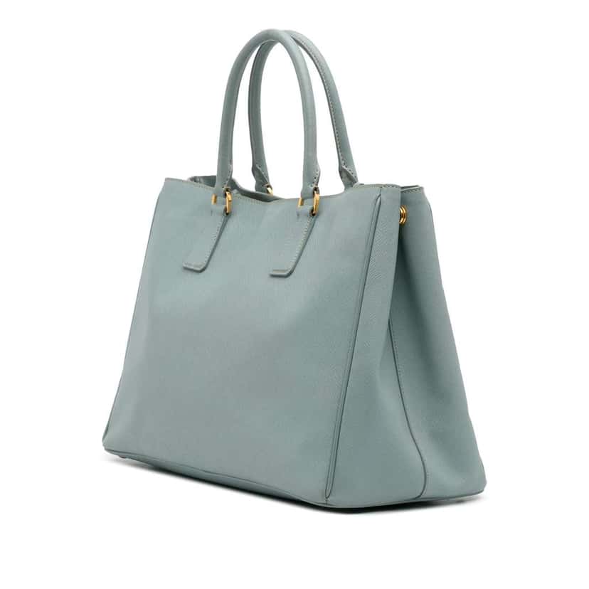 Prada Large Saffiano Lux Galleria Tote Blue Leather Good condition - Back View