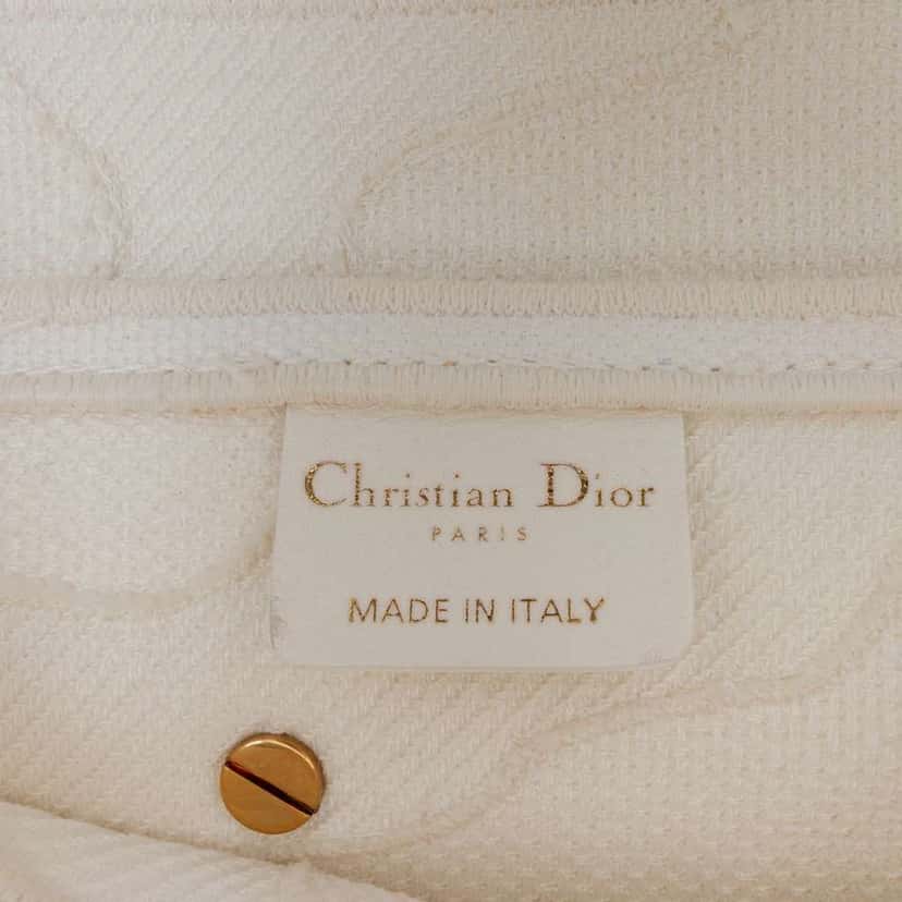 Dior Mini Canvas Embroidered Camouflage Saddle Bag White Canvas Good condition - Box View