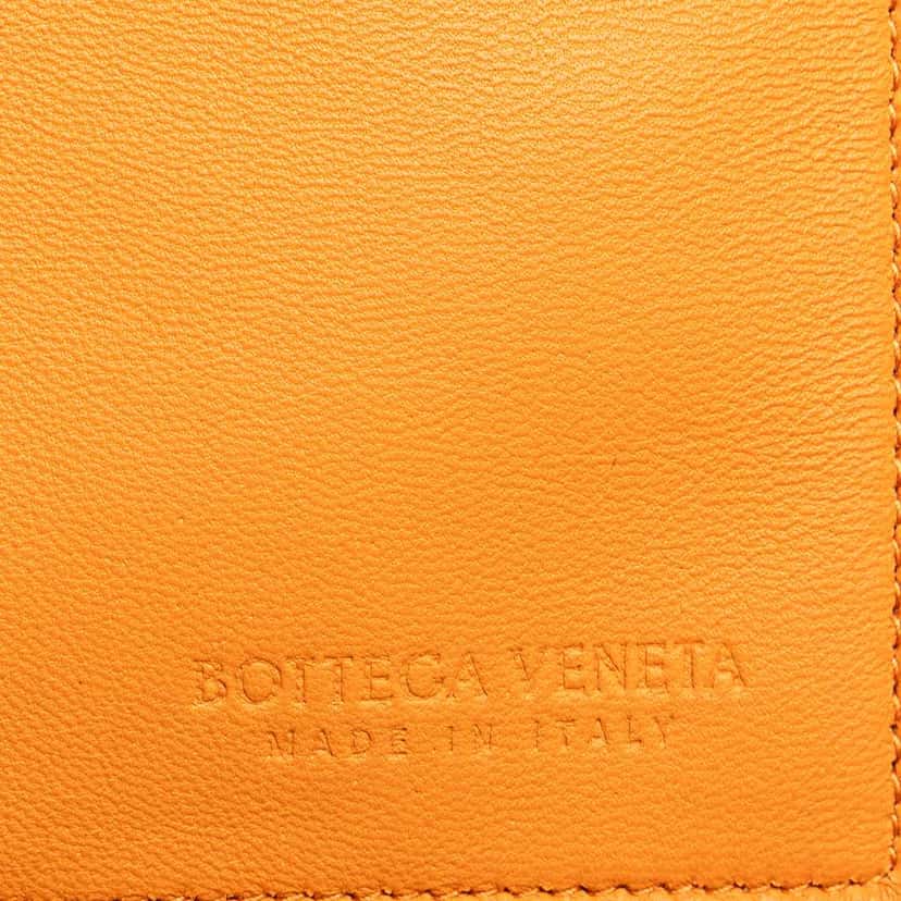 Bottega Veneta Small Shearling Intrecciato Arco Tote Orange Good condition - Box View
