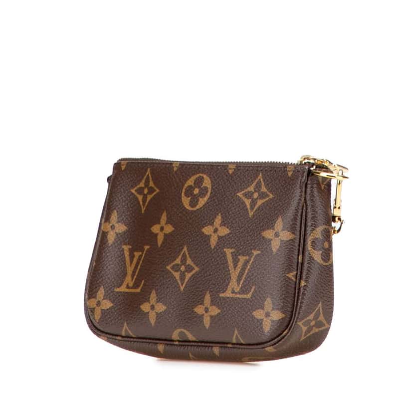 Louis Vuitton Monogram Mini Pochette Accessoires Brown Canvas Very good condition - Back View