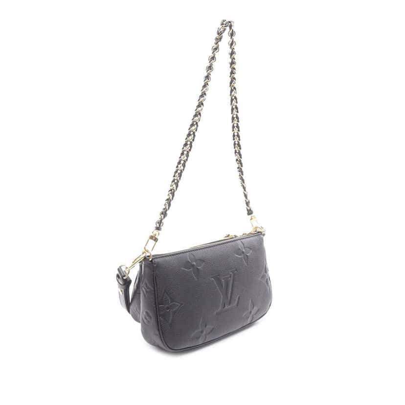 Louis Vuitton Monogram Giant Empreinte Multi Pochette Accessoires Black Leather Good condition - Back View