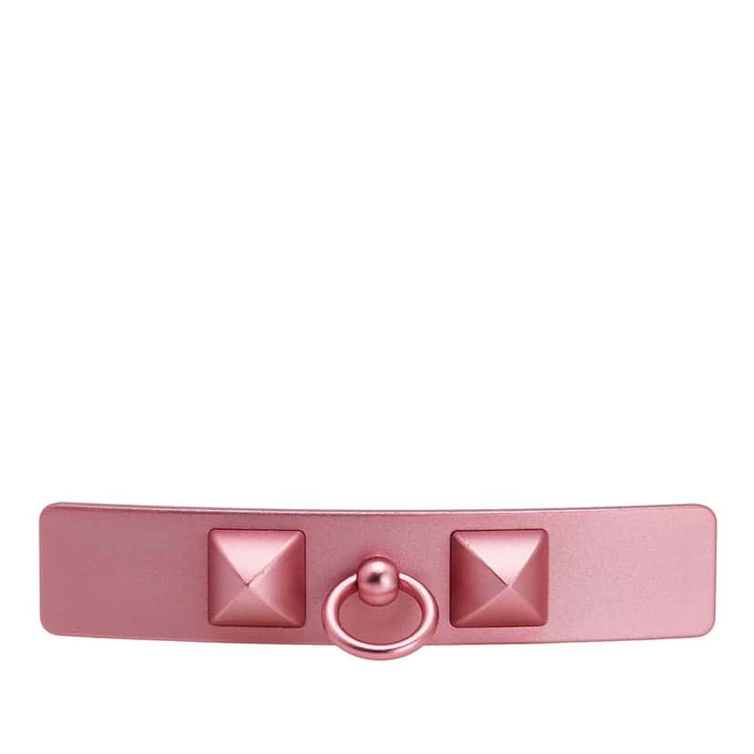 Hermès Aluminum Caprice PM Hair Clip Pink Metal Good condition - Front View