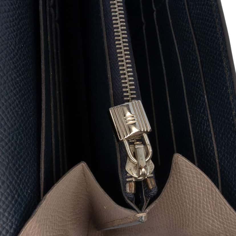 Hermès Epsom Kelly Longue Wallet Brown Leather Good condition - Box View