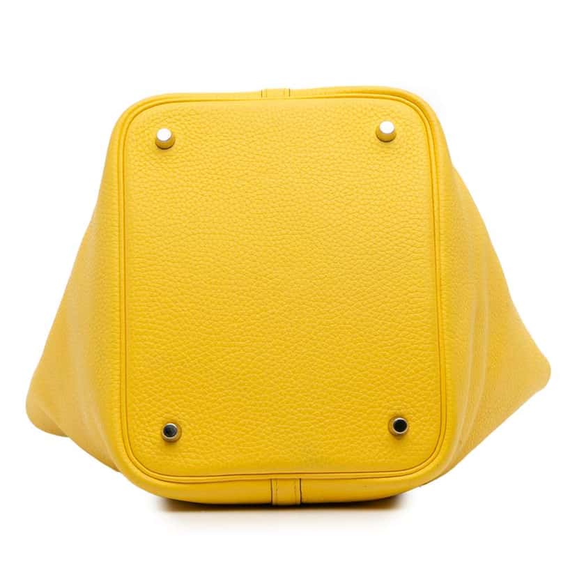 Hermès Clemence Picotin Lock 22 Yellow Leather Good condition - Inside View