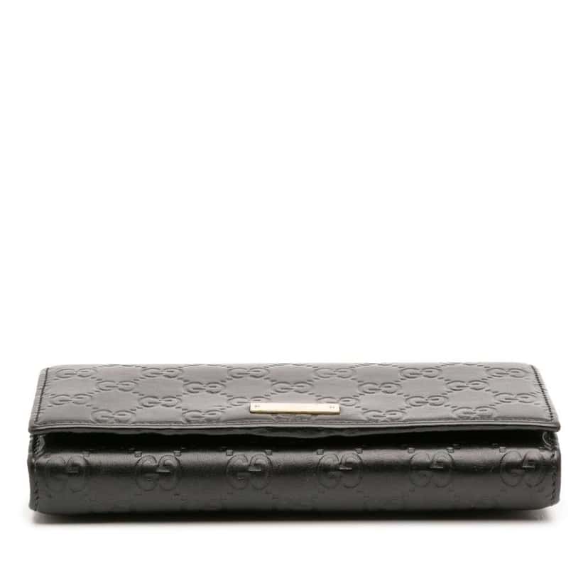Gucci Guccissima Wallet on Chain Black Leather Good condition - Inside View
