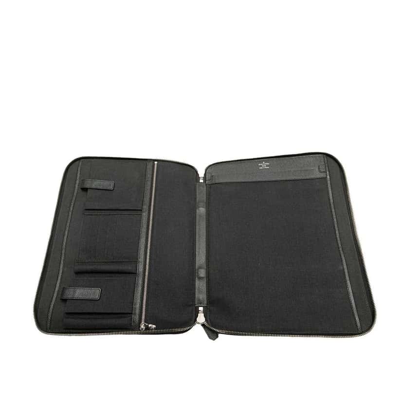 Louis Vuitton Taiga Vladimir Portfolio Black Leather Good condition - Model View