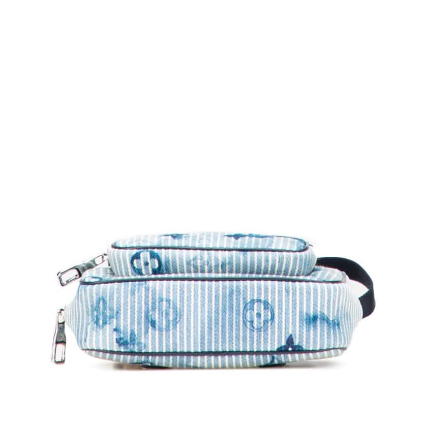 Louis Vuitton Monogram Denim Watercolor Hickory Stripes Outdoor Pouch Blue Denim Good condition - Inside View