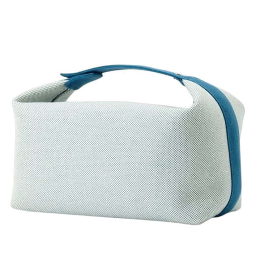 Hermès Large Canvas Bride A Brac Cabriole Case Blue Canvas Very good condition - Back View