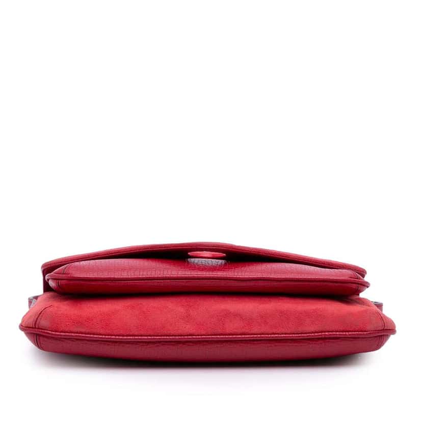 Loewe Suede and Leather Shoulder Bag Red Leather Good condition - Inside View